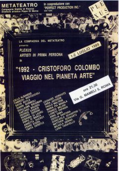 1989 roma metateatro viaggio nel pianeta poster black 240